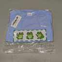 XRTBMN Toddler Baby Boys Frog Outfit 2Pcs Infant Summer Clothes Embroidery Short Sleeves T Shirts and Gingham Shorts Set (Green, 6-12 Months)