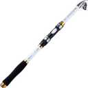 Saltwater Freshwater 2.1m-3.6m Fishing Rod Carbon Trout Carp Telescopic Fishing Pole Lure Fishing Rod Tackle Accessories(White) (1.8m)