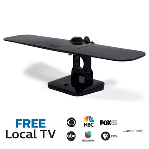 Philips Wing Mobile TV Antenna, Indoor Outdoor Attic Mount, Perfect for Tailgating and Camping, Long Range Antenna, Supports 4K 1080P VHF UHF, Compact Design, Smart TV Compatible, Black, SDV8412B/27