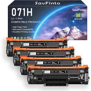 071H 071 High Capacity Toner Cartridge Replacement for Canon 071 Black Toner Cartridge for Canon imageCLASS LBP122dw LBP122 LBP120 MF270 MF273dw MF272dw MF275dw Printers (4 Black)