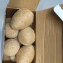 8pcs Linen Rope Easter Ornaments, Rustic Brown Decorative Eggs for Spring Easter Basket Fillers, Party Centerpieces Decorations Table Setting