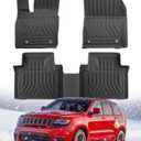 Floor Mats for Jeep Grand Cherokee: 2011-2021(Not for L), All Weather Floor Liners Car Accessories for Grand Cherokee 2021 2020 2019 2018 2017 2016 2015 2014 2013 2012 2011, 3PCS Lightweight Tough XPE
