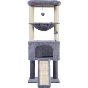 ROYPET Fashion Design 43.3" Cat Trees with Cat Houses,Grey