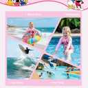 Disney Mickey and Friends Girl Two Piece Long Sleeve Swimsuit Rashguard Bathing Suit (2Y, Pink)
