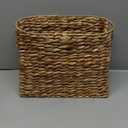 Tatuo Seagrass Magazine Baskets Magazine Holder Tall Narrow Woven Storage Wicker Basket Floor Bathroom Home Office Handwoven Holder for Books, Newspaper, File and Mail(Light Brown)