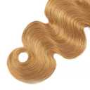 Body Wave Human Hair Bundles Honey Blonde 1 Bundle Light Blonde 22 Inch Human Hair Extension Single 100G Color 27 Unprocessed Brazilian Virgin Hair Double Weft