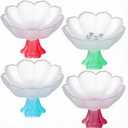 4 Pcs Flower Jewelry Dish Ring Holder Jewellery Tray Plate Bowl for Earrings Rings Necklaces Keys Organizer Room Decor Decorative Tray Trinket Dish Valentines Birthday Gifts for Women Mom