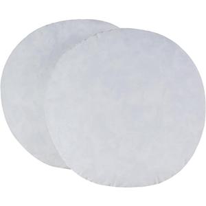 HOMESJUN Set of 2, 95% Feather 5% Down 18" Round Decorative Pillow Insert, 100% Cotton, White, Set of 2