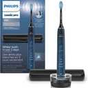 Philips Sonicare DiamondClean 9000 Electric Toothbrush - Sonic Toothbrush with App, Pressure Sensor, 12 Brushing Settings, Replacement Reminder, Charging Stand, Travel Case, Aquamarine, HX9911/92 (Blue/Black)
