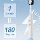7MAGIC Sonic Electric Toothbrush for Adults and Kids - Up to 180 Days Runtime, 42000 VPM Powered Toothbrush, 5 Modes & 3 Intensities for Sensitive Teeth & Braces, Includes 8 Brush Heads, White