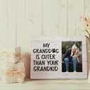 Dog Grandma Photo Frame, Dog Grandma Gifts, Dog Grandma Frame, Dog Picture Frame, Dog Gifts for Dog Owners Dog Lovers, My Granddog is Cuter than Your Grandkid Wood Photo Frame for 4x6 Photos (46, white)