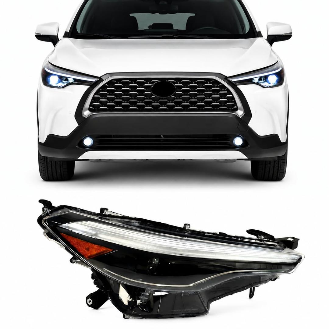 CHANGYA9 Headlight Fit For 2022-25 Top Trim Toyota Corolla Cross XLE (Right Passenger) RH Side Headlight LED OEM 81110-0A230 CY-COS22A03R High