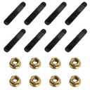 8 Sets 10.9 M8 x 43 CU SW13 M8 x 1.25 Stud Bolt Pin Screw Exhaust Manifold High Strength