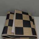 Lahome Checkered Easy Jute 2x3 Rug, Small Entryway Rug Non Slip Kitchen Front Door Mat, Farmhouse Neutral Area Rug Non Shedding Low Pile Floor Carpet for Foyer Porch Doorway (Black/Checkerboard -1)