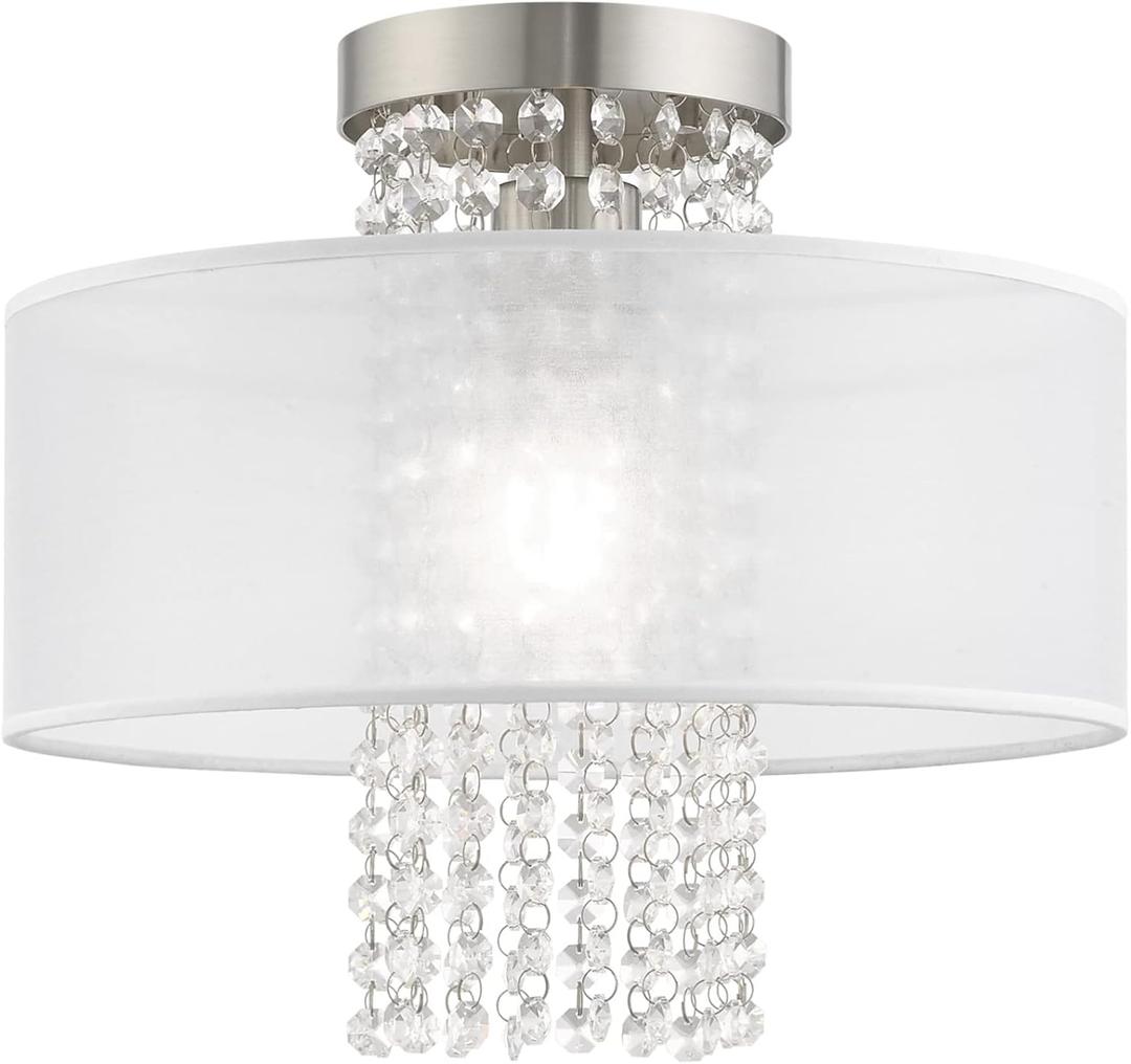 Livex Lighting 1 Lt Brushed Nickel Ceiling Mount