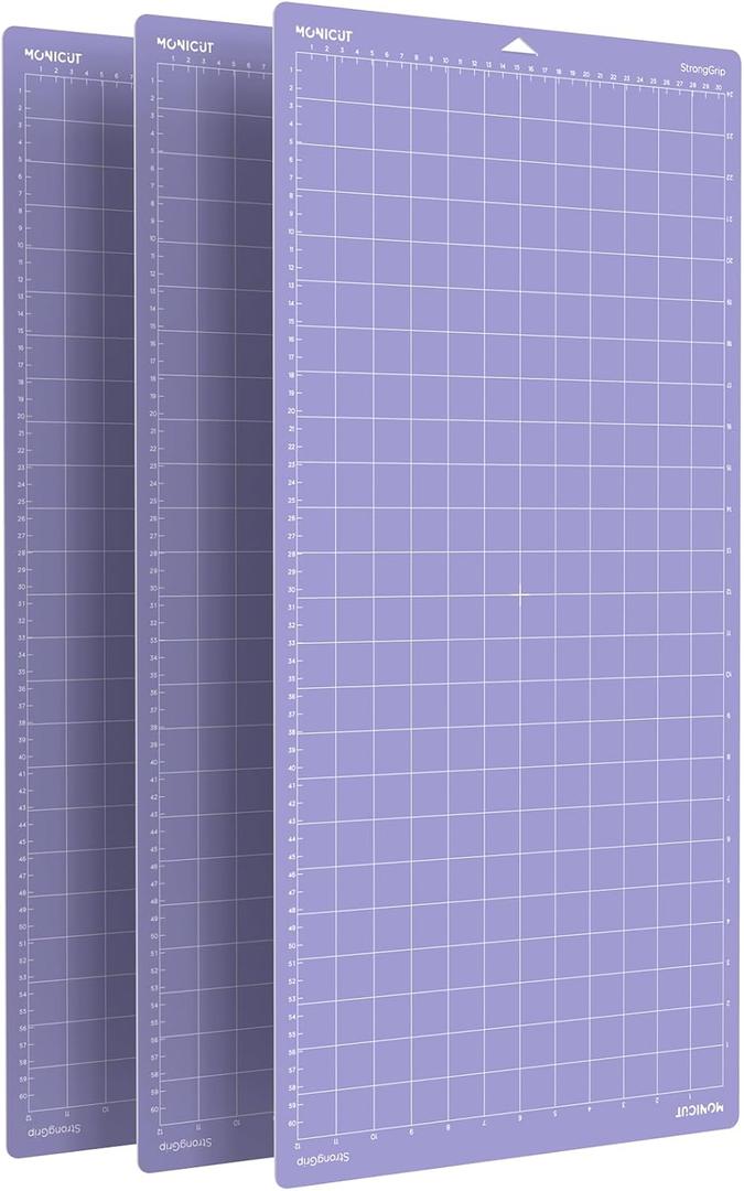 12x24 Stronggrip Cutting Mat for Cricut Maker 3/Maker/Explore 3/Air 2/Air/One, 3 Pcs Non-Slip Flexible Cutting Mats for Crafts, Quilting, Sewing and all Arts