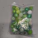 Whaline 50 Pcs 20 mm St. Patrick's Day Bubblegum Beads Set Mixed Green Shamrock White Green Plastic Spacer Beads for Jewelry Making Boutique Craft Supplies, Small