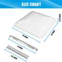 Jack Boss 2 Pack Set Roof Vent Cover, 14 Inch Replacement Vent Lid for Inside RV Trailer Camper Motorhome, White