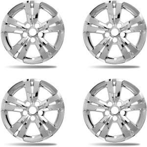 17 Inch Wheel Covers Hubcaps for 2010-2017 Chevrolet Equinox, Fits OEM Alloy Wheel #23406147, Chrome Silver Wheel Skins 4-Pack