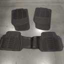 FH Group Automotive Floor Mats Solid ClimaProof for all weather protection Universal Fit Trimmable Heavy Duty fits most Cars, SUVs, and Trucks, 3pc Full Set Black