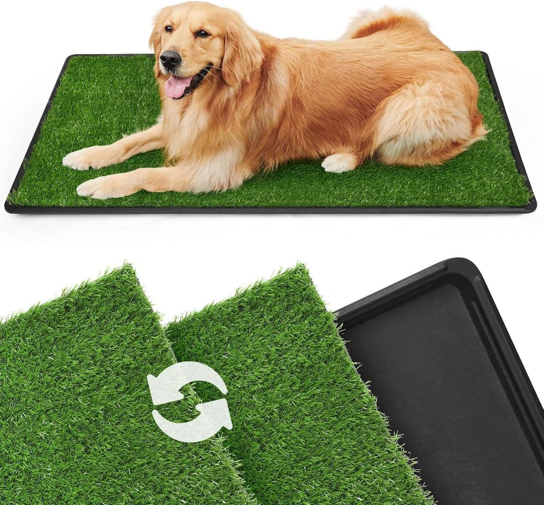 LOOBANI Dog Grass Pad with Tray - 45x29in for Potty Training