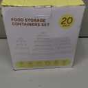 40 PCS Food Storage Containers with Lids Airtight (20 Lids &20 Containers) - Leakproof Meal-Prep Containers for Kitchen Storage Reusable Plastic Microwave/Dishwasher Safe with Labels & Pen