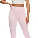 NANJI High Waisted Leggings for Women - Buttery Soft Yoga Pants, Squat Proof Stretch Workout Running Casual Leggings (Pink, M)