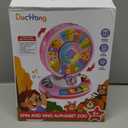 Learning Toy for 1 2 3 Year Old Girls, Spin and Sing Alphabet Zoo with Sounds, Interactive Educational Toys for Toddlers 1-3, Christmas 1st Birthday Gifts for Baby Girls Boys 9-12-18 Months (Pink)