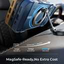 LISEN 3 in 1 Magnetic Shockproof for iPhone 16 Pro Max Case Slim [Fit for MagSafe][Military Grade Protection] Translucent Matte Phone Case for i Phone 16 Pro Max, Black, Brown, Blue