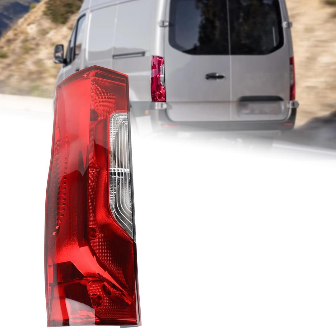 W/Circuit and Bulbs Tail Light Rear Lamp Assembly Compatible with 2019-2025 Mercedes Sprinter and Freightliner Sprinter Left Driver Side MB2800161C, 9108200200