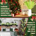 16 Pcs Christmas Tree Topper Set 17'' Lime Green Curly Tree Picks with Red Green Ball Xmas Artificial Christmas Tree Picks for Winter Holiday Home Wreath Craft Decoration Supplies