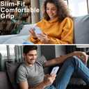 DEENAKIN Compatible with iPhone 12 Silicone Case with Screen Protector,Enhance Camera Protection,Soft Flexible Slim Fit Protective Phone Cover 6.1" for Women Girls Light Blue