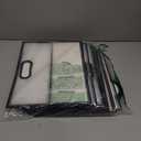 15Pack Clear Plastic Gift Bags with Handle,Reusable PP Gift Wrap Tote Bags with Ribbon Card for Wedding Bridal Birthday Party Baby Shower Goodies Graduation Shopping Business, 12x10x5Inch (black, large)