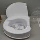 Raised Toilet Seat with Lid for Elderly, 6" High Toilet Seat for Elongated or Standard Commode, Raised Toilet Seat for Seniors, Handicap Toilet Seat Riser with Cover