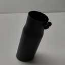 Black Exhaust tip - 2.5 Inch Inlet Bolt on Design- Black Coated Stainless Steel Car Muffler Tips 2.5" ID x 3"OD x 8.5"L