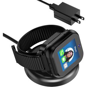 Charging Dock Replacement for T-Mobile SYNC UP Kids Watch 2 with 5 Feet Charger Cable and Adapter,Fast Charge,Portable Replacement Charging Base (Black for Syncup Watch 2)