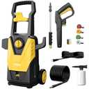 Electric Pressure Washer, 4800 PSI 3.2 GPM High Pressure Cleaning Machine with Foam Cannon, Power Washer with 20 FT Hose and 35 FT Power Cord, 4 Connect Nozzles