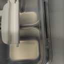 Snack Box Container with 8 Compartments, Stainless Steel Divided Serving Tray with Lid and Handle for Fruit Candy Parties Picnics, 4200 ml, Transparent Plastic Top