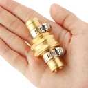 Brass Garden Hose Repair Connector with Clamps Hose End Repair Kit,Fit for 5/8"Garden Hose Fitting,Male and Female Hose Fittings,2-Set