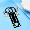 Ghloyza 2PCs Housewarming Gifts Sweet Home Keychain 2025 New Home Gift New House Keyring Sweet Homewarming Gifts for Women Couple Friends Adventures Home Owners Keychains