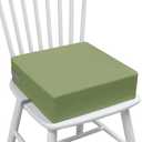 Eiury Toddler Booster Seat Dining Table Kitchen Chair, Waterproof Anti-Scratch PU Cushion, Non-Slip Bottom, Adjustable Buckle Straps, Easy Clean Portable Seat Cushion (Green)
