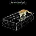 GuineaLoft™ Acrylic Cage Lid (4mm) - 4x2ft Large Clear Lid, Crystal Clear Views from Top, Easy to Open and Close, Easy to Remove, Supporting Beams & Brackets Included