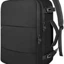 Taygeer Travel Laptop Backpack for Men Women, Airplane Approved Travel Backpack Suitcase with Usb Charging Port, Lightweight College 35l Luggage Bag 15.6inch Laptop Mochila Gifts for Business,Black