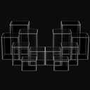 Thyle Jewelry Acrylic Risers Square Cube Display Nesting Risers Figure Stand with Hollow Bottoms Display Stand Shelf for Cosmetics Food Collectibles Perfume, 6 Sizes(Clear,24 Pcs)