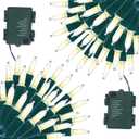 50 16FT LED Christmas String Lights Outdoor, Battery Operated Lights for Indoor Outside Holiday and Tree Decor, Hanging Lighting Decorations. (Warm White, 2 * 50)