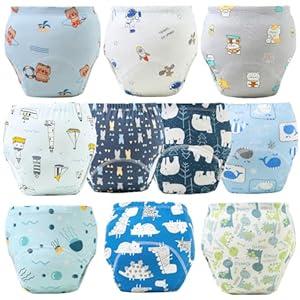 Upairy Training Pants Potty Training Underwear for Boys Girls,Toddler Potty Pants for 2T5T,Soft Absorbent & LeakProof with Characters, 100% Cotton Washable (10PCS,L), Size 110