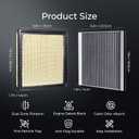 Engine & Cabin Air Filter Combo Compatible with Ford F150 2015-2025 2.7L/3.0L/3.3L/3.5L/5.0L, Expedition, Lincoln Navigator, Lobo Replaces FA1883 FL3Z19N619A FP79