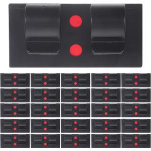 Uonlytech 25pcs Cable Holder Clips Self-Adhesive Wire Organizers for Home Office Holiday Use Versatile Cord Management for Light Strips Wires Double Row Design (Black)