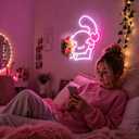 Neon Sign, FPLL Cute Neon Signs for Wall Decor White LED Signs for Bedroom, Game Room, Home Decor - Light up Sign USB Powered