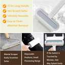 Multifunctional Pet Hair Removal Tool for Sofas,Carpets,Car Seats,Clothes,4 in 1 Reusable Pet Hair Remover Brush Combines Hair Removal Brush, Window Scraper, Crevice Tool